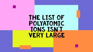 Polyatomic Ions Song [upl. by Eglanteen]