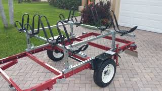 Harbor Freight Folding Kayak Trailer [upl. by Nnylrahc]