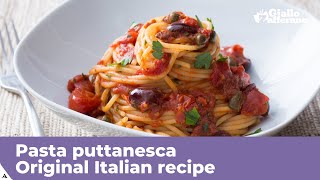 PASTA PUTTANESCA  Original Italian recipe [upl. by Gelasius]