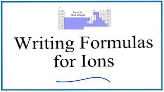 Writing Formulas for Ions [upl. by Peirce457]