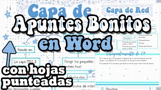 Apuntes bonitos en word  parte 2 [upl. by Dalohcin]