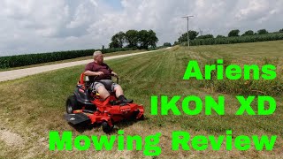 2020 Ariens IKON XD Mowing Review [upl. by Ardnekat]