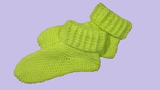 Calze alluncinetto slippers velocissime   crochet socks  calcetines en crochet [upl. by Rowe862]