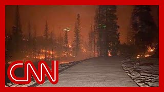 California wildfire causes hundreds to flee as Creek Fire spreads [upl. by Trinette116]