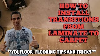 How To Install Transitions From Laminate To Carpet  Pergo 4 n 1 Transition [upl. by Adil]