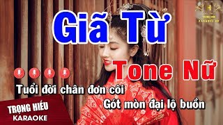 Karaoke Giã Từ Tone Nữ Nhạc Sống  Trọng Hiếu [upl. by Irod]