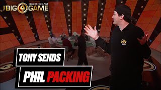 The Big Game S1 ♠️ W1 E5 ♠️ Tony G STACKS Hellmuth ♠️ PokerStars [upl. by Enilemme]