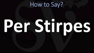 How to Pronounce Per Stirpes CORRECTLY [upl. by Bamford341]