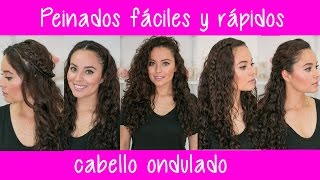 PEINADOS FÁCILES Y RÁPIDOS PARA CABELLO RIZADO CHINO U ONDULADO Fabi Ortiz [upl. by Bullivant680]