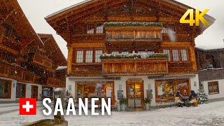 Snowy Walk in Saanen Switzerland [upl. by Dlorad]