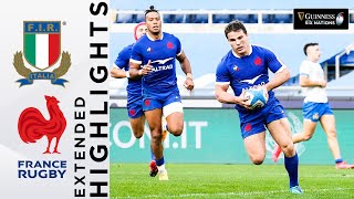 Italy v France  EXTENDED Highlights  Dupont Stars in BonusPoint Win  Guinness Six Nations 2021 [upl. by Ierbua93]