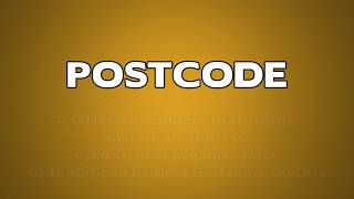 Postcode Meaning [upl. by Gausman]