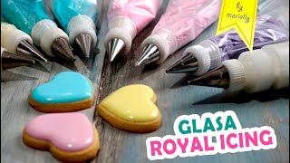 GLASA  ROYAL ICING PERFECTA 🌸 RECETA  CONSISTENCIA y Tips by Marielly [upl. by Nwahc]