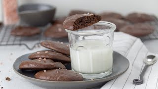 Salted Dark Chocolate Cookies  Chocolate Cookies Recipe [upl. by Teerprah]