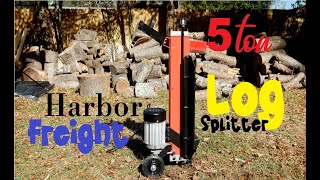 Harbor Freight 5 Ton Electric Log Splitter Test Review [upl. by Edmonds762]