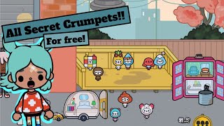 Toca Life World  How to get ALL the Secret Crumpets for FREE [upl. by Iran]