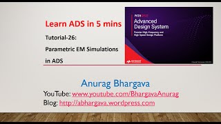 Tutorial26 Parametric EM Simulations in ADS [upl. by Trammel]