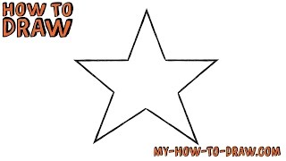 How to draw a Star SUPER EASY  Easy stepbystep drawing tutorial [upl. by Atnauqahs]