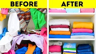 20 SPACESAVING CLOTHES FOLDING IDEAS [upl. by Neemsaj135]