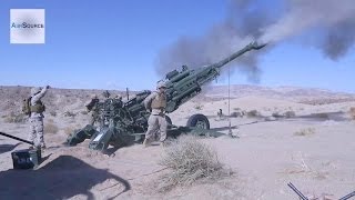 US Marines Firing the M777 155mm Howitzer [upl. by Borgeson]