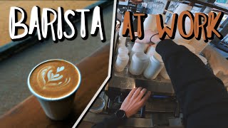 BARISTA AT WORK  POV Cafe Vlog Latte Art Opening Closing Coffe Making Cafe ASMR  Vol 1 [upl. by Meagan220]