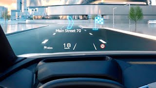 Audi Q4 e tron 2021  CRAZY new AUGMENTED reality HEADUP display 70inch [upl. by Wahlstrom]