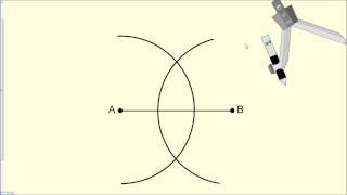 Constructing a Perpendicular Bisector  Geometry [upl. by Ardyce]