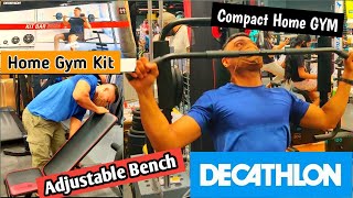 DECATHLON  All about HOME GYM equipment  RACK KIT BAR 50kg Adjustable Bench Compact Home Gym [upl. by Krm]