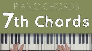 Piano Chords Major 7ths Minor 7ths amp Dominant 7ths [upl. by Burtis]