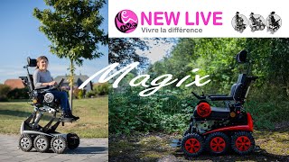 FAUTEUIL ROULANT MAGIX de NEW LIVE  Tout chemin Franchisseur dobstacle [upl. by Eirrol]