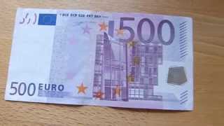 500 EURO banknote review [upl. by Dnalkrik]