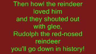 Rudolph The RedNosed Reindeer with lyrics [upl. by Auerbach]