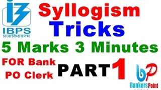 Syllogism Tricks For Bank Exams  IBPS PO  CLERK IBPS RRB  SBI PO CLERK PART 1 [upl. by Amalee324]