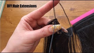 HOW TO MAKESEW CLIPS ON EXTENSIONS [upl. by Kciredorb]