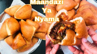 MAANDAZI YA NYAMA NDANI stuffed Maandazi 2021 ikamalle [upl. by Horner325]