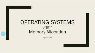 Part 4  Memory Allocation Techniques  OS  Operating Systems tutorials  Memory Management [upl. by Hedy]