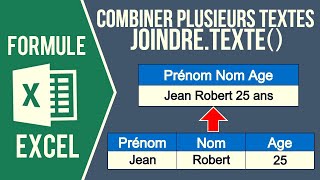 EXCEL  REGROUPER PLUSIEURS TEXTES DANS UNE MÊME CELLULE Avec une seule formule  JOINDRETEXTE [upl. by Avilla]