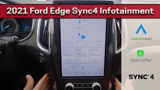 Learn about Sync4 Infotainment in the 2021 Ford Edge  Android AutoApple Car Play Using Navigation [upl. by Eoj186]