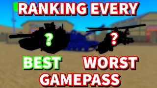 RANKING EVERY GAMEPASS IN WAR TYCOON [upl. by Besnard]