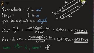Leitungswiderstand berechnet [upl. by Adnoloy]