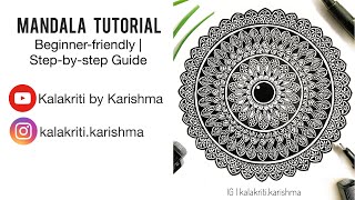 How to Draw Mandala  BeginnersTutorial mandalatutorial mandala mandalapatterns [upl. by Shishko]