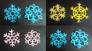 Como hacer Copos de nieve de papel  Paper snowflakes OrigamiTutorial [upl. by Korff]