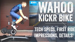 Wahoo KICKR Bike Handson Details  First Ride Impressions [upl. by Notgnilliw]