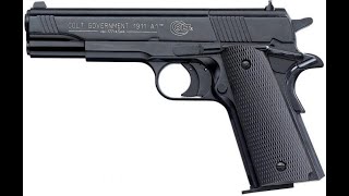 COLT 1911 A1 GOVERNMENT CO2 177’ AIR PISTOL FROM UMARIX REVIEW AND SHOOTING [upl. by Eihs]