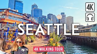 Seattle 4K Walking Tour  Captions amp Immersive Sound 4K Ultra HD60fps [upl. by Bowen]