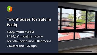 Townhouses for Sale in Pasig [upl. by Trixi]