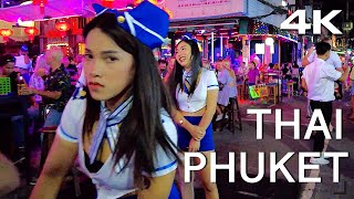 Thailand Phuket Patong Beach 4K Walk Nightlife [upl. by Rockey]