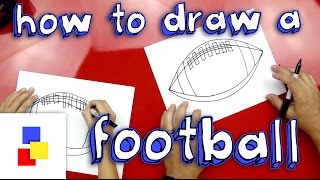 How To Draw A Football American [upl. by Yleve]