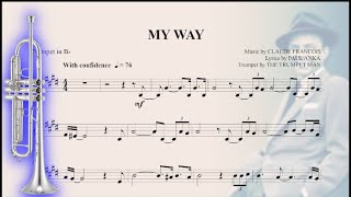 My Way Frank Sinatra  Bb Trumpet Sheet Music [upl. by Maer150]