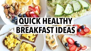 5 QUICK HEALTHY BREAKFASTS FOR WEEKDAYS  less than 5 min easy recipe ideas [upl. by Onaivatco]